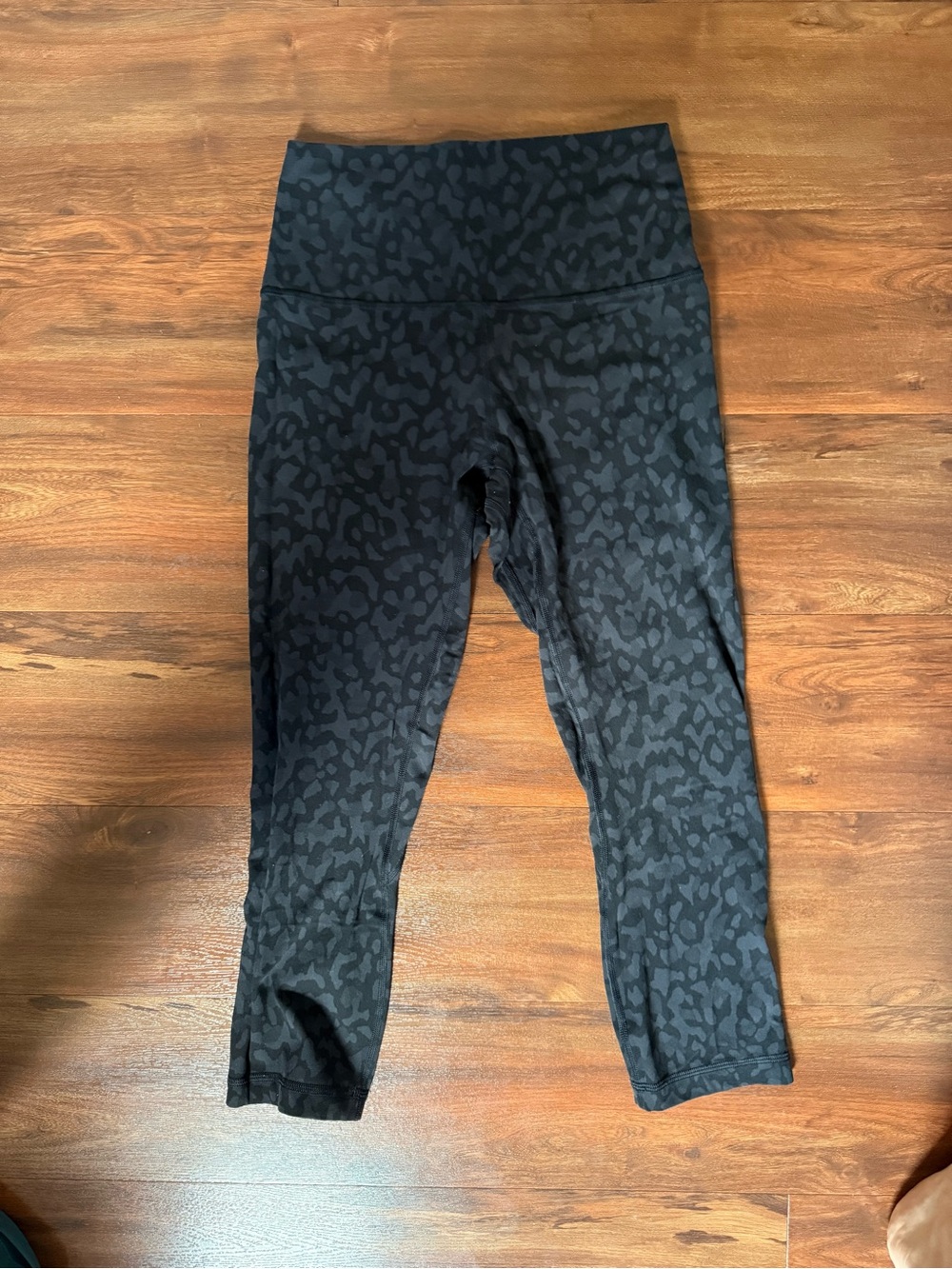 lululemon athletica Black Subtle Leopard High-Rise Cropped Leggings